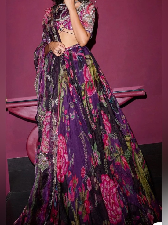 Mahima Mahajan Dresses & Skirts - Mahima Mahajan Floral Printed Lehenga- Hadia
